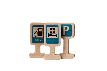 PNG road signs isolated on white background.