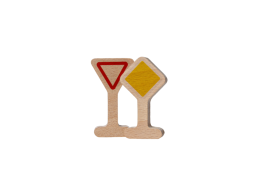 PNG road signs isolated on white background.