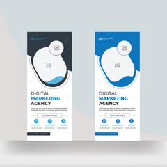 Digital Marketing Roll up Business Banner Design Signage Rack Card Template