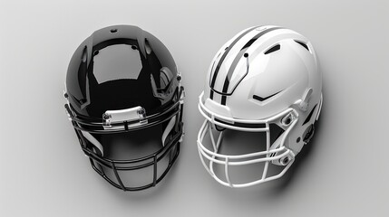 Fototapeta premium Two American Football Helmets