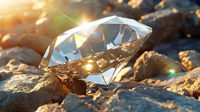 glittering diamond that seems real. Surface blemishes and flaws