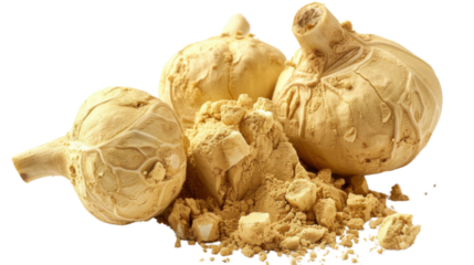 Maca herb on transparent background