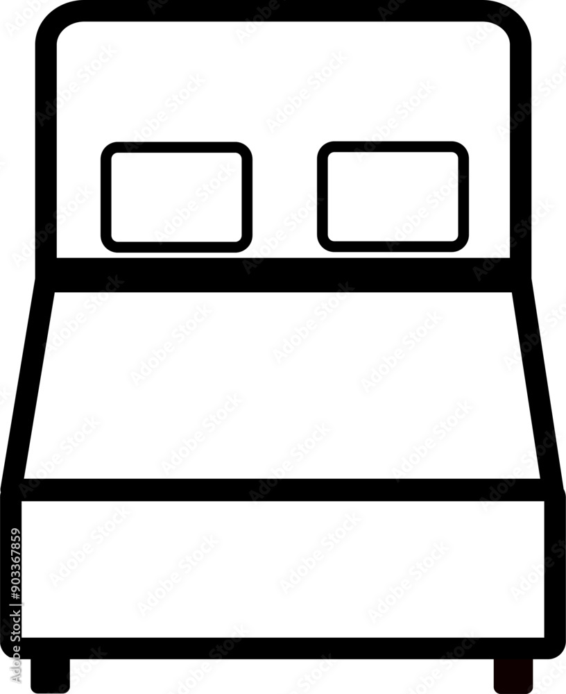 Poster bed icon vector. replaceable vector design.