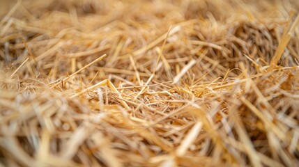 Close-up of Hay Texture