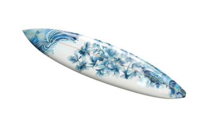 Surfboard on transparent background 