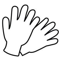 gloves water the sprout. A hand holds a watering can for watering plants. Flat vector illustration, concept of gardening, vegetable gardening, planting seedlings. 