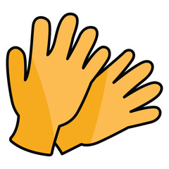 Obraz premium gloves water the sprout. A hand holds a watering can for watering plants. Flat vector illustration, concept of gardening, vegetable gardening, planting seedlings. 