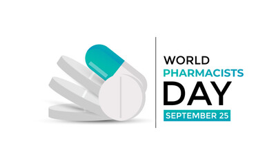 World Pharmacists Day is celebrated on September 25th each year. the contributions of pharmacists to improving health outcomes, managing medication therapy, and providing Vector illustration.