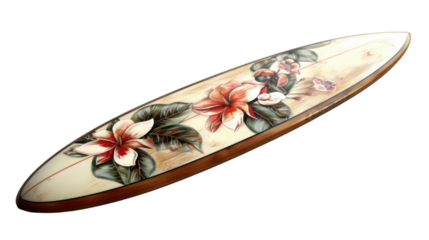 Surfboard on transparent background 