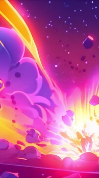 Dynamic motion graphics, which are a type of animation An Illustrated Guide to Dynamic Motion Graphics with Cartoon Effects, Crafting a Vibrant and Energetic Burst of Animation for Maximum Visual Appe