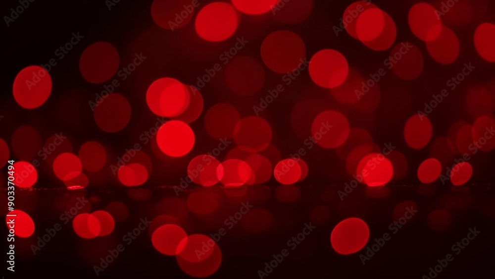 Poster a captivating display of red bokeh lights