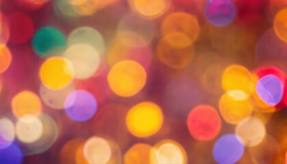 Fototapeta premium Vibrant bokeh lights in a colorful blur