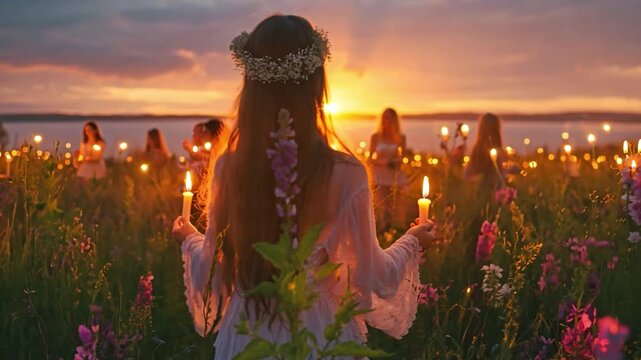 Midsummer dawn ceremony commemorating the spiritual solstice