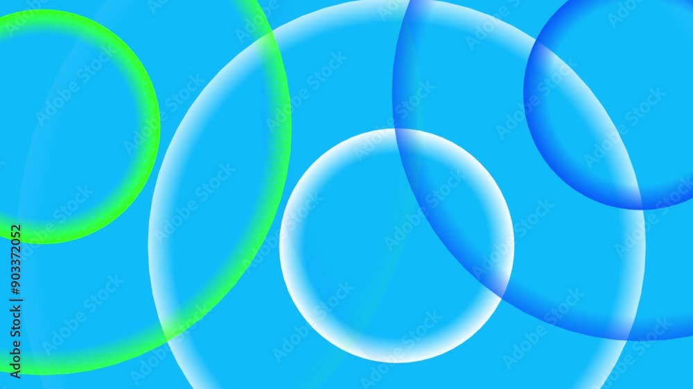 Poster radio wave diffusion animation, circle looping animation