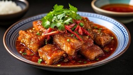 Fototapeta premium Delicious Asian cuisine ready to be savored