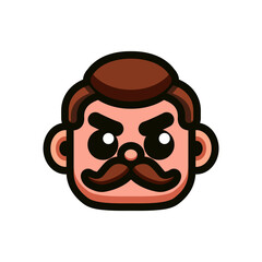 angry man cartoon character vector illustration template design
