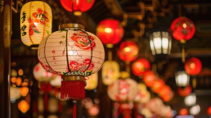 Chinese Lanterns During a Festival