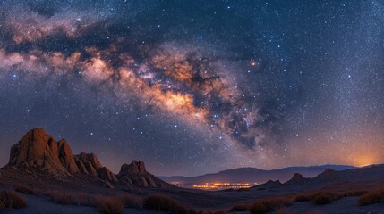 Serene Night in the Zagros Mountains - Milky Way Over Rugged Terrain
