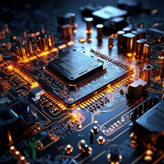 the AI Image Generator, chip is surrounded by other electronic components