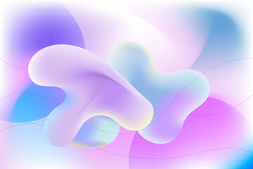 Fluid holographic background with 3d liquid splash rainbow pastel color spill bubble, iridescent gradient colorful amorphous shapes Pearlescent Design Abstract. Modern wallpaper design for social medi