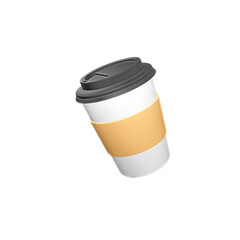 3d illustration of coffee cup mockup