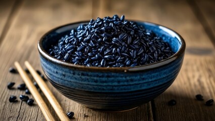  Deliciously dark  A bowl of black sesame seeds