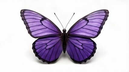 Obraz premium Vivid Violet Butterfly in Flight