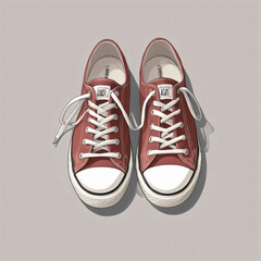 Canvas pair of shoes