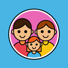 Family icon vector art illustration design