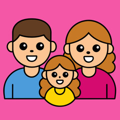Family icon vector art illustration design
