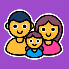 Family icon vector art illustration design