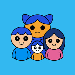 Family icon vector art illustration design