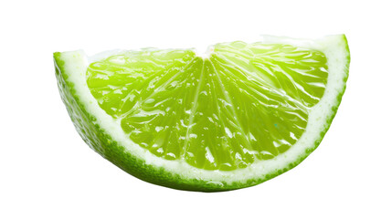 Lime slice on transparent background