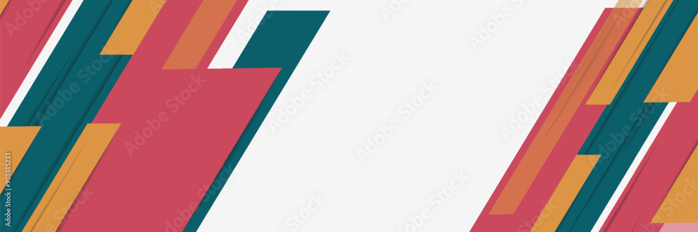 Poster abstract horizontal banner background with shadow lines. trendy diagonal overlay rectangle shapes. m