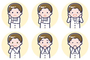 男性薬剤師のポーズセット_04