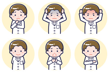 男性薬剤師のポーズセット_05