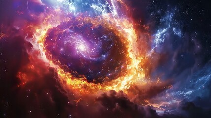 Colorful space galaxy cloud nebula. Stary night cosmos. Universe science astronomy. Supernova background wallpaper 