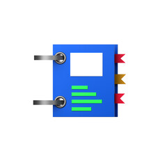 Obraz premium diary book icon isolated on the white background