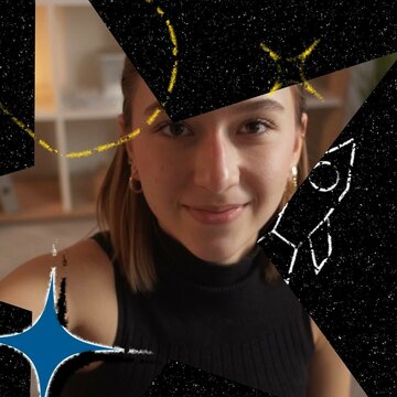 Square Collage Style Star Transition Element