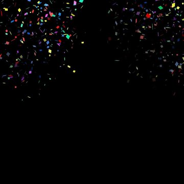 Square Colorful Confetti Paper Explosion for Party