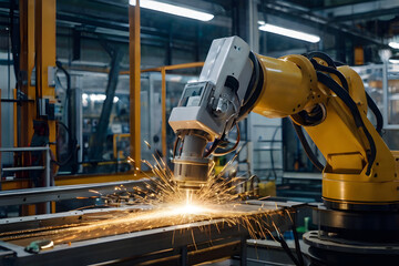 Fototapeta premium Robots in Industrial and Futuristic Environments
