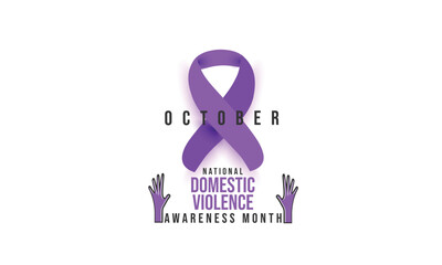 National Domestic Violence Awareness Month. background, banner, card, poster, template. Vector illustration.