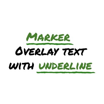 Square Marker Overlay with Underline