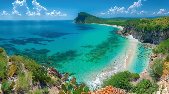 Serene Beauty of Boca Paila Mexico - Minimalist Seaside Paradise with Turquoise Waters and Sunny Skies