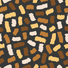 Hand painted abstract seamless pattern endless background repeating wallpaper artistic modern drawing brush stroke paint ink vector decorative texture