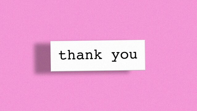 Stop Motion Text Label Card with Shadow