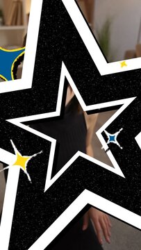 Vertical Collage Style Star Transition Element
