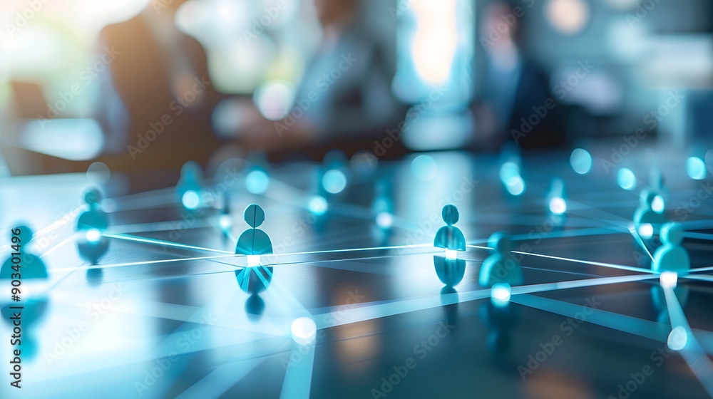 Poster Building Connections: A Strategic Overview of Team Collaboration Using Wooden Figures and Visual Networks