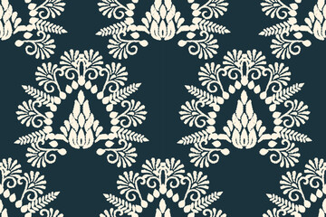 Seamless ethnic design, ikat art. beautiful hand drawn Design for textile and printingEthnic pattern.beautiful pattern. 