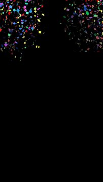 Vertical Colorful Confetti Paper Explosion for Party
